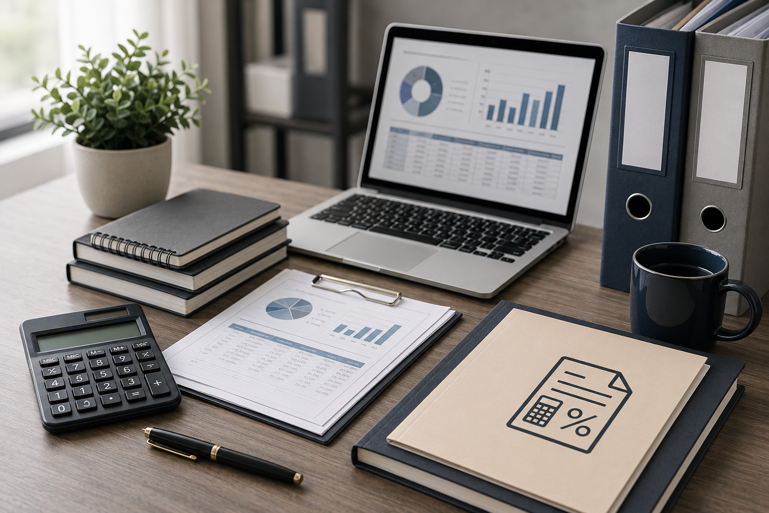 Financial advisor reviewing digital balance sheets
