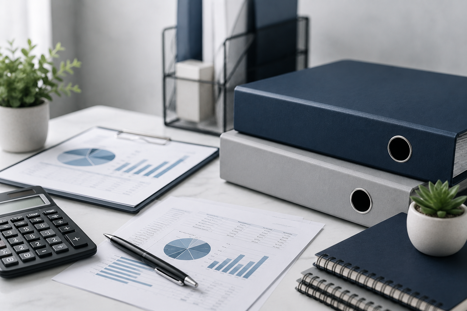 Professional accountant working on tax documents